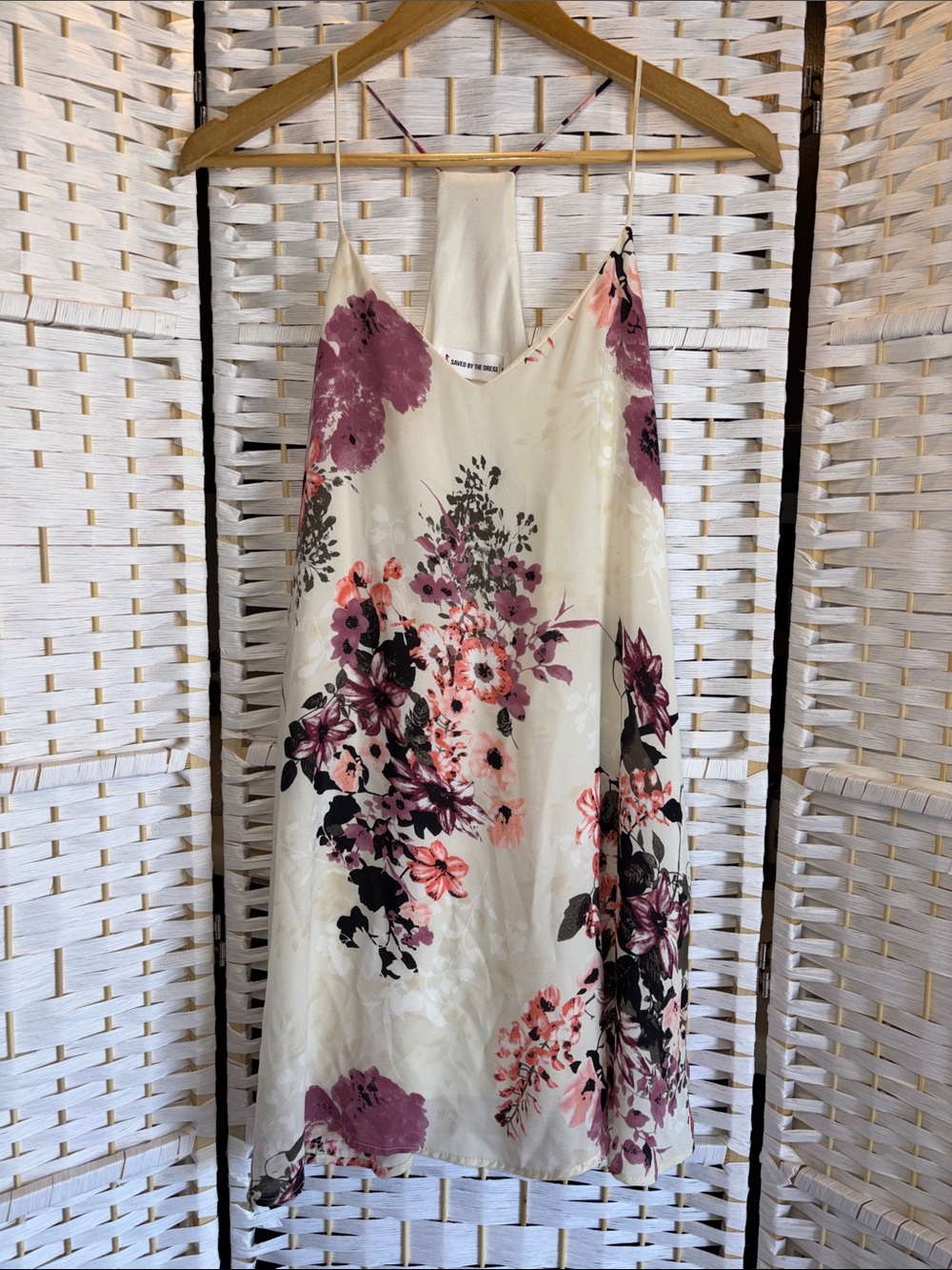 Saved by the Dress cream floral mini